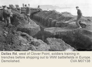 Dallas Rd trenches